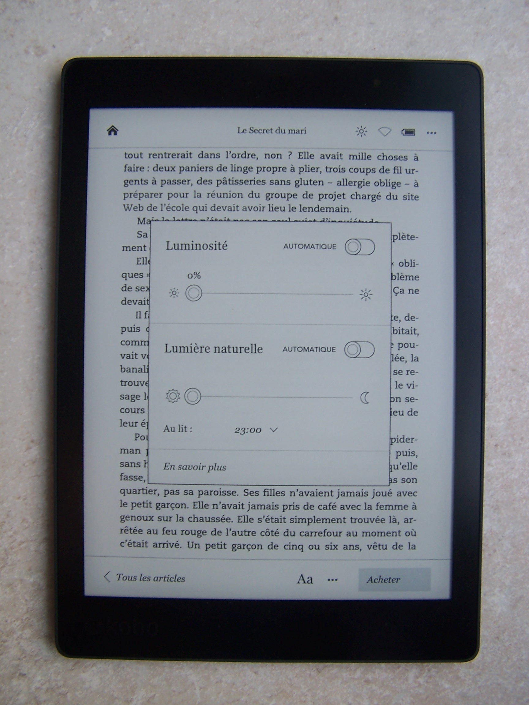 KOBO Etui pour livre électronique Aura H2O - Noir pas cher 